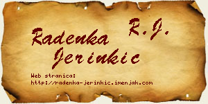 Radenka Jerinkić vizit kartica